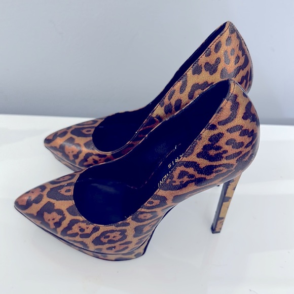 YVES SAINT LAURENT YSL JANIS 105 PLATFORM Animal Print HEELS - Picture 4 of 6